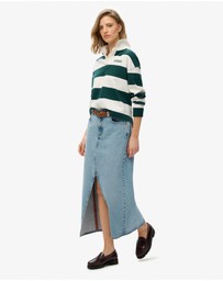 Superdry - Denim Split Maxi Skirt