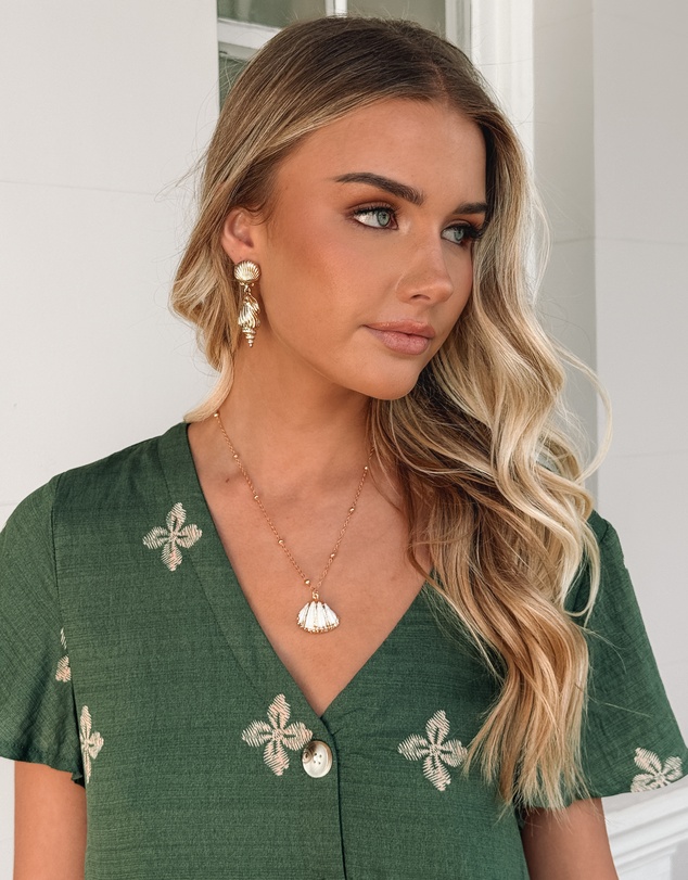 Esther & Co - Kalea Dress - Khaki Print