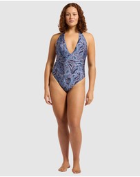 JETS - Oasis Paisley Plunge One Piece