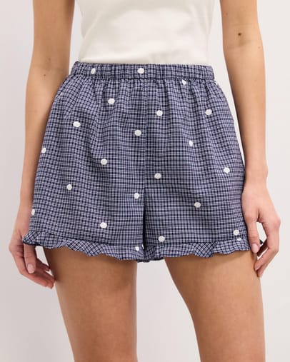 Navy & White Polka Dot