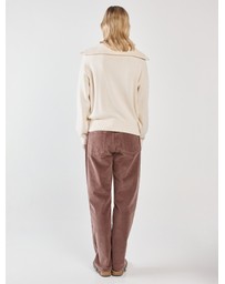 Sass - Esti Pointelle Zip Up Knit