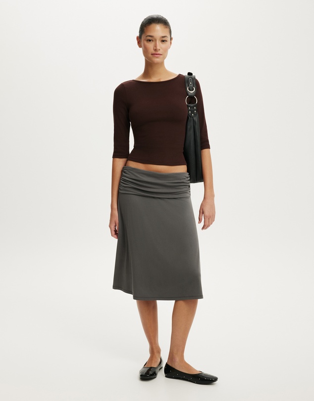 Cotton On - Boat Neck 3/4 Sleeve Top