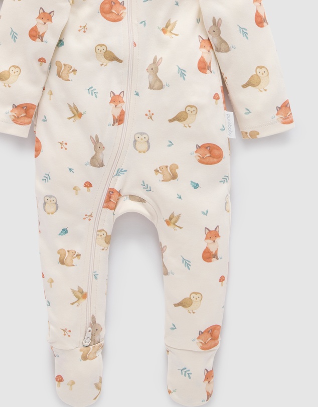 Purebaby - 2 Pack Zip Growsuit -Kids-Babies