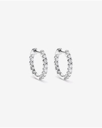 Michael Hill - 0.50 Carat TW Laboratory-Grown Diamond Hoop Earrings in Sterling Silver
