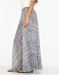 Dazie - Afloat Check Maxi Skirt