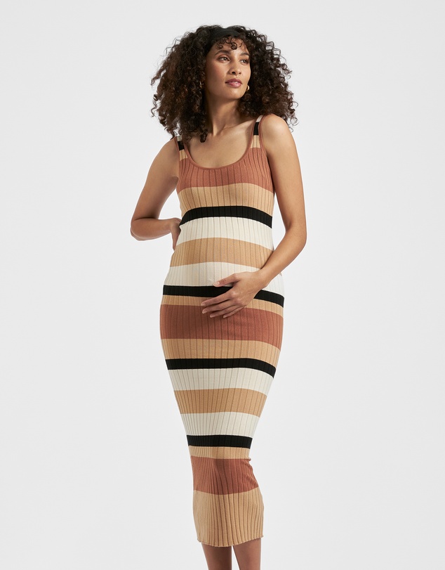 Ripe Maternity - Sarah Stripe Knit Dress