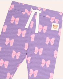 Huxbaby - Bow Rib Leggings - ICONIC EXCLUSIVE - Babies-Kids