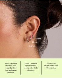 Michael Hill - 10mm Small Polished Huggie Earrings in Sterling Silver