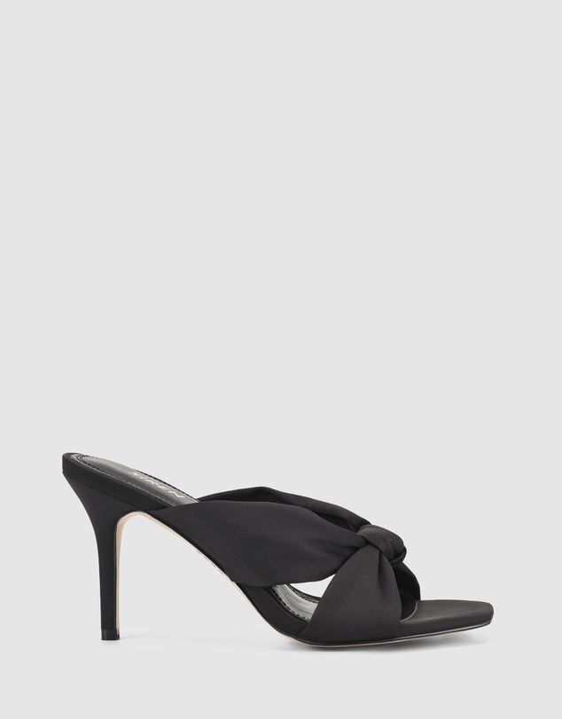 Siren - Nicola Satin Knot Mules