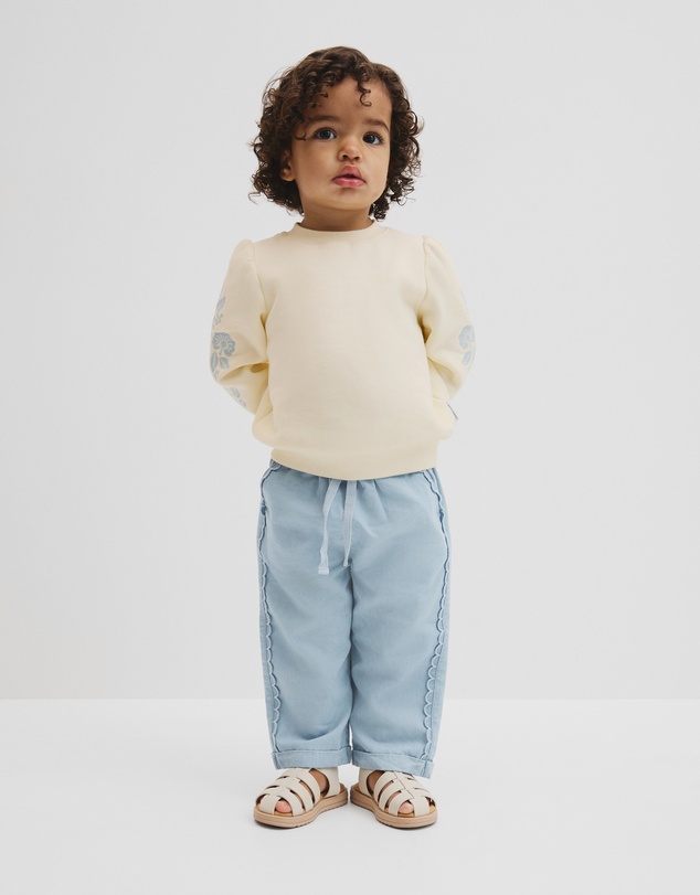 Country Road - Scalloped Chambray Pant