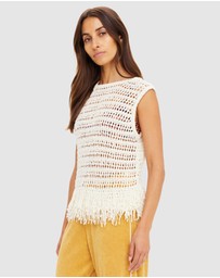 The Upside - Kamali Knit Fringe Top