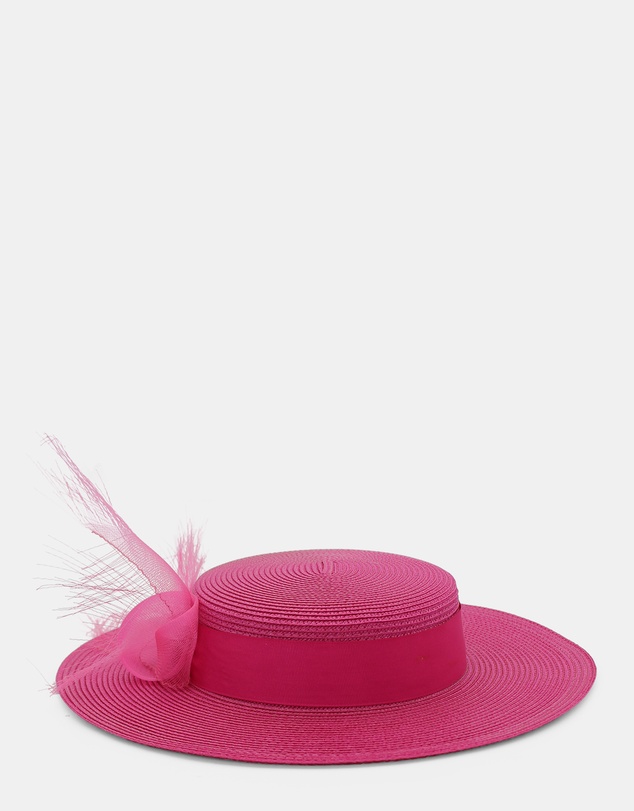 Morgan & Taylor - Nala Racewear Boater in Hot Pink