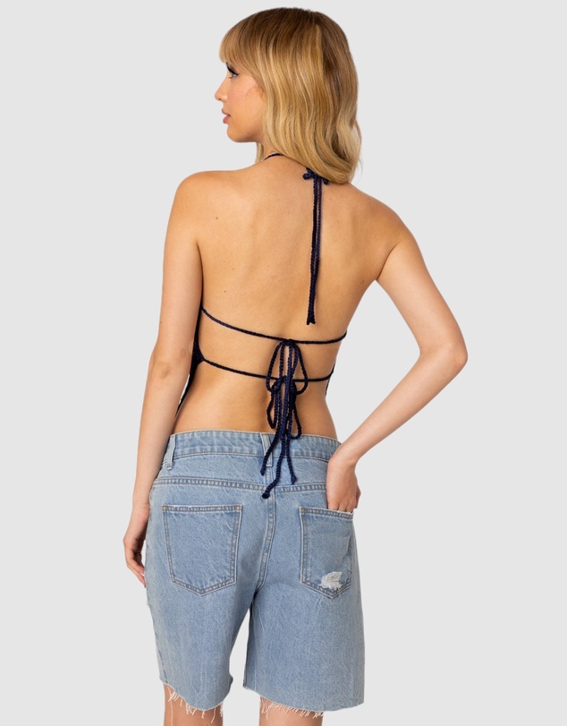 EDIKTED - Jada Open Back Crochet Top