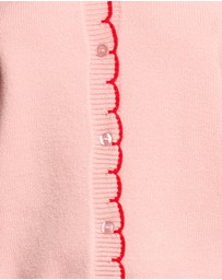 Petal & Pup - Payton Scallop Cardigan - Pink Red