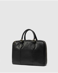 Republic of Florence - The Madrid Matt Black Briefcase