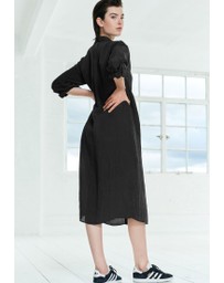 NEXT - Tie Front Long Sleeve Textured Utility Shirt Dress