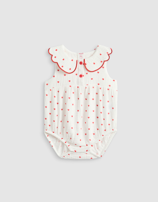 Seed Heritage - Heart Scallop Romper