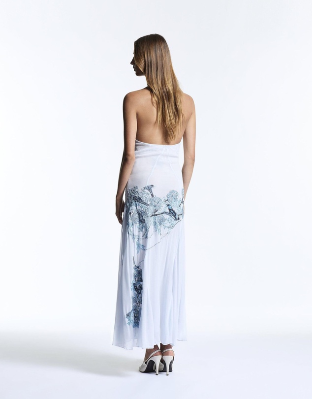 Muma World - Blue Vine Embroidered Belmira Dress