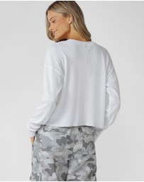 Lorna Jane - Lotus Waffle Long Sleeve Top