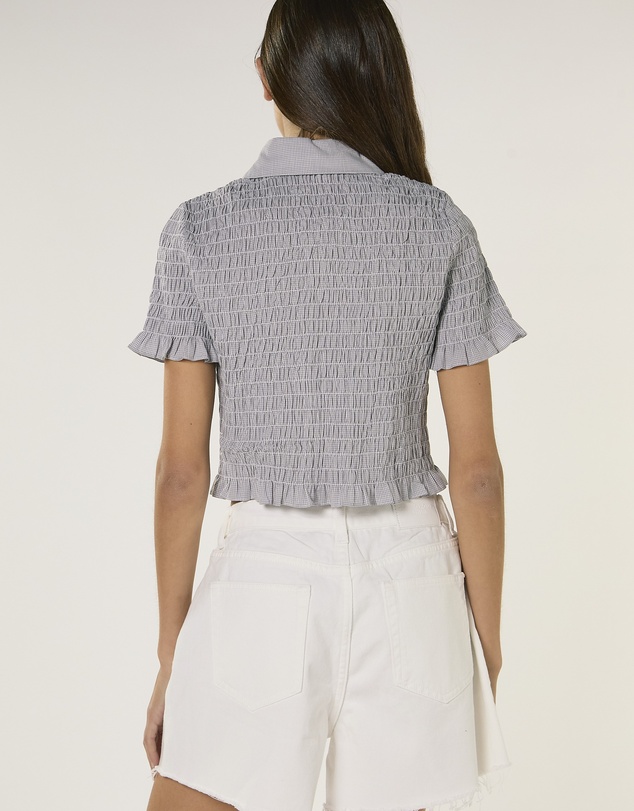 Glamorous - Mid Rise Frayed Hem Denim Shorts