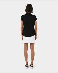 Forcast - Olivia Pleated High Neck Top