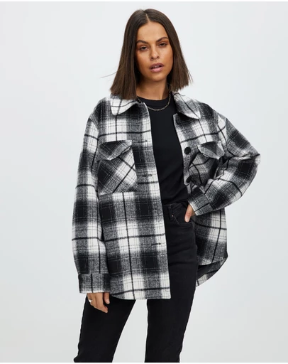 Atmos&Here - Abby Oversized Wool Blend Shacket