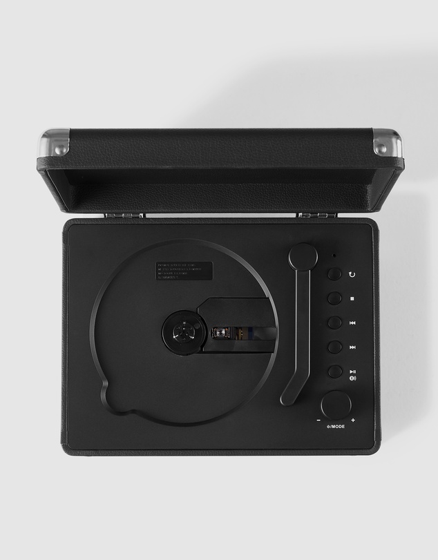 Crosley - Crosley Cruiser Portable Retro CD Player with Stereo Bluetooth Speakers, FM Radio - Black
