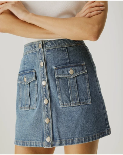 Atmos&Here - Harlow Pocket Denim Skirt