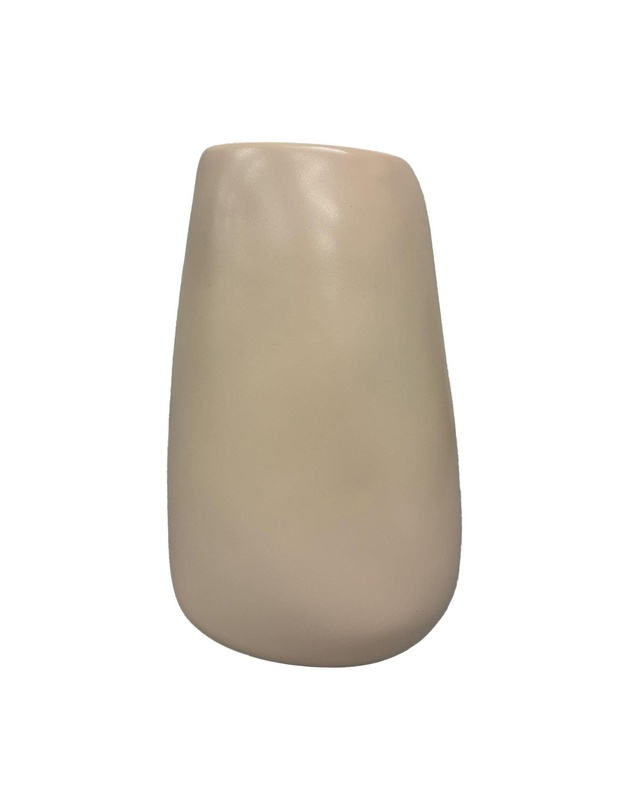 Urban Attitude - Urban Attitude RACH Large Vase Height 25.5cm, Width 17cm, Opening 6cm x 9cm - Stone Ivory