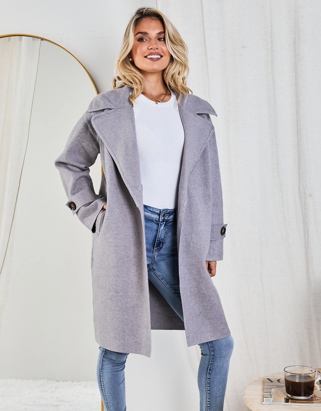 Esther & Co - Fireplace Coat - Grey