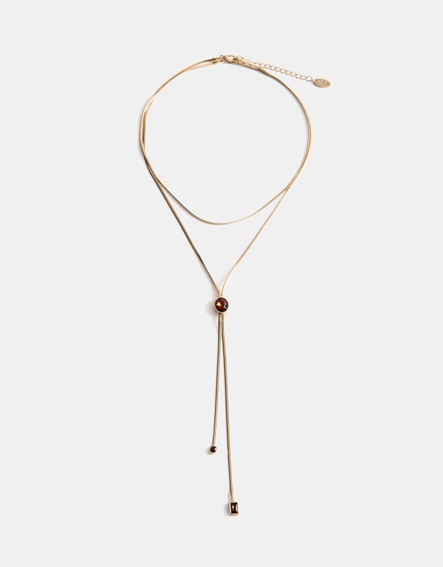 M.N.G - Double Crystal Necklace