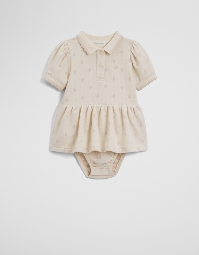 Country Road - Australian Cotton Short Sleeve Jacquard Romper Dress