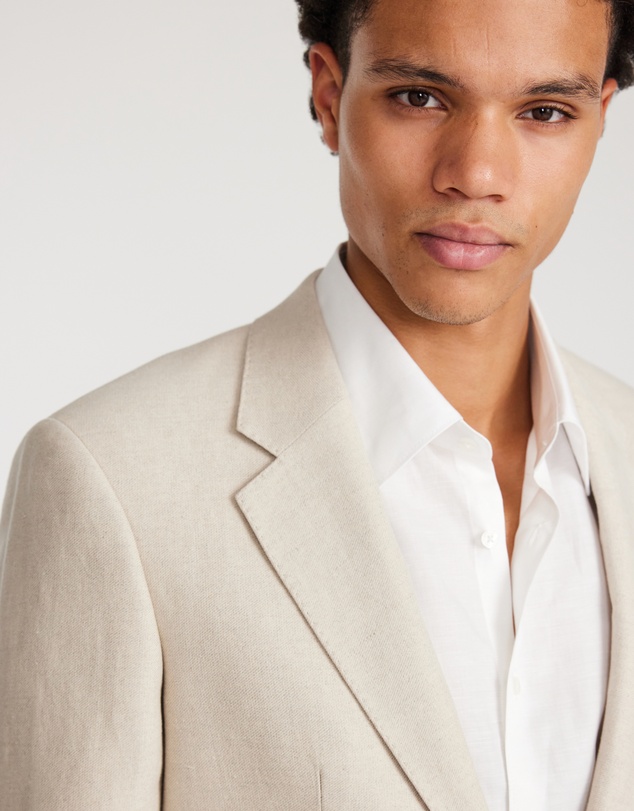 Calibre - Linen Cotton Twill Suit Jacket Natural