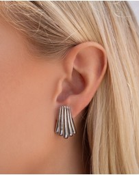 Nialaya Jewellery - Women's Silver Calico Shell Earrings