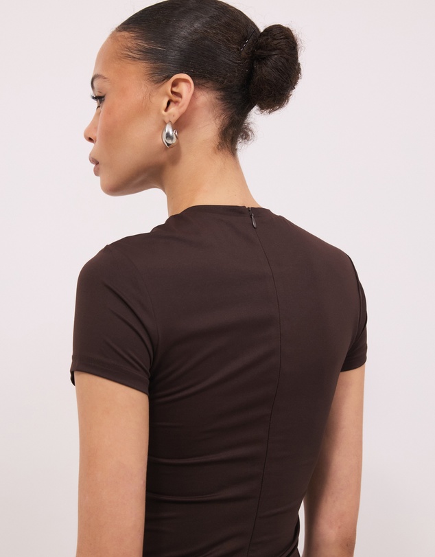 Calli - Glen Asymmetrical Midi Dress