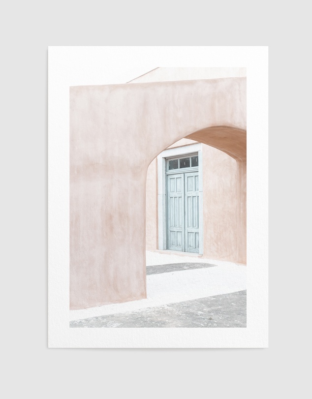 Olive et Oriel - House Of Peach Santorini Art Print