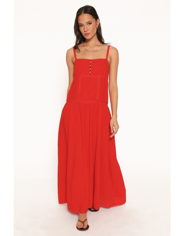 Petal & Pup - Ebonie Maxi Dress - Red