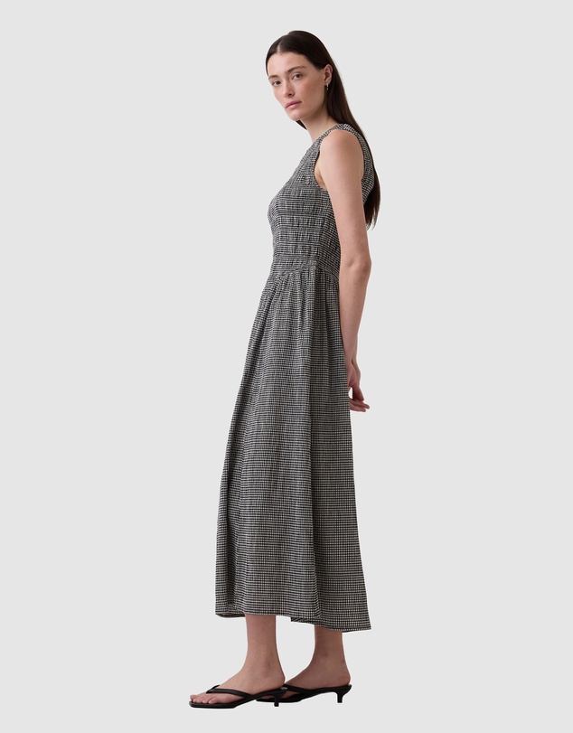 GAP - Sleeveless Dropwaist Seersucker Maxi Dress