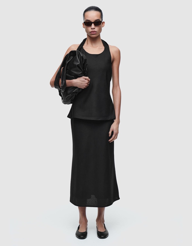 COS - Linen-Blend Midi Column Skirt