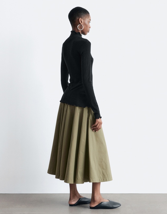 & Other Stories - Scalloped Mock-Neck Top