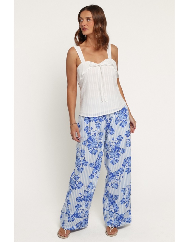 Petal & Pup - Ayden Tie Detail Top - White