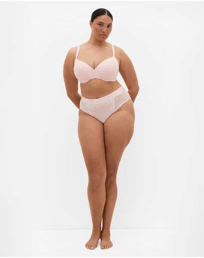 City Chic - Plus size Signature T-Shirt Bra - pink icing