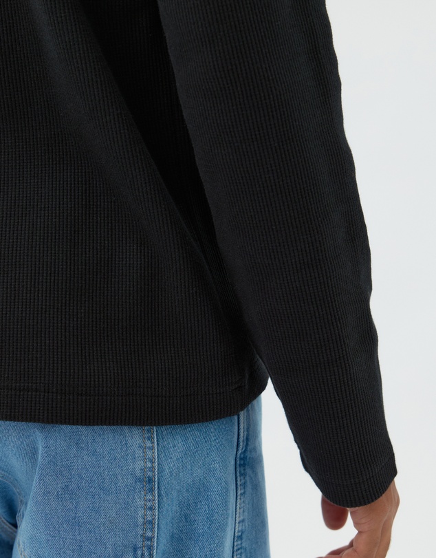 AERE - Textured Cotton Henley Tee