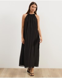Atmos&Here - Paloma Voile Cut Away Tie Midi Dress