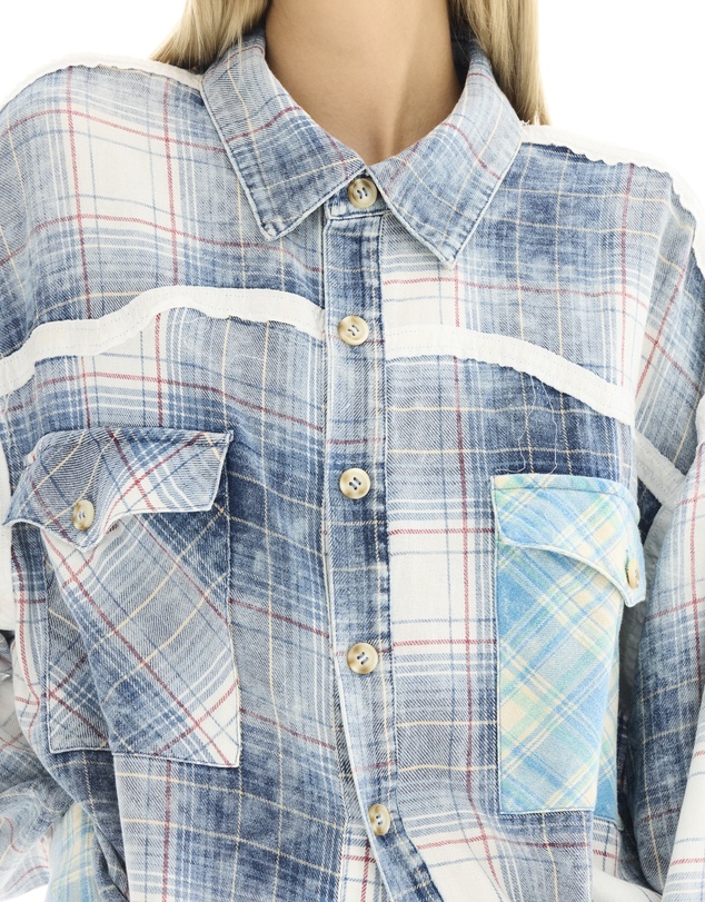 THE TALES - Patchwork Western Flannel Shirt