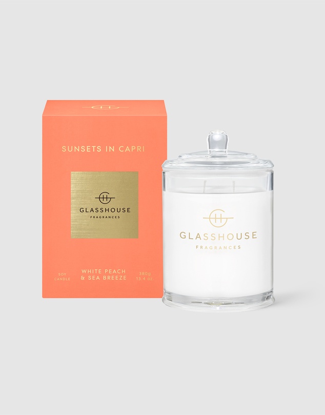 Glasshouse Fragrances - Sunsets In Capri 380g Soy Candle