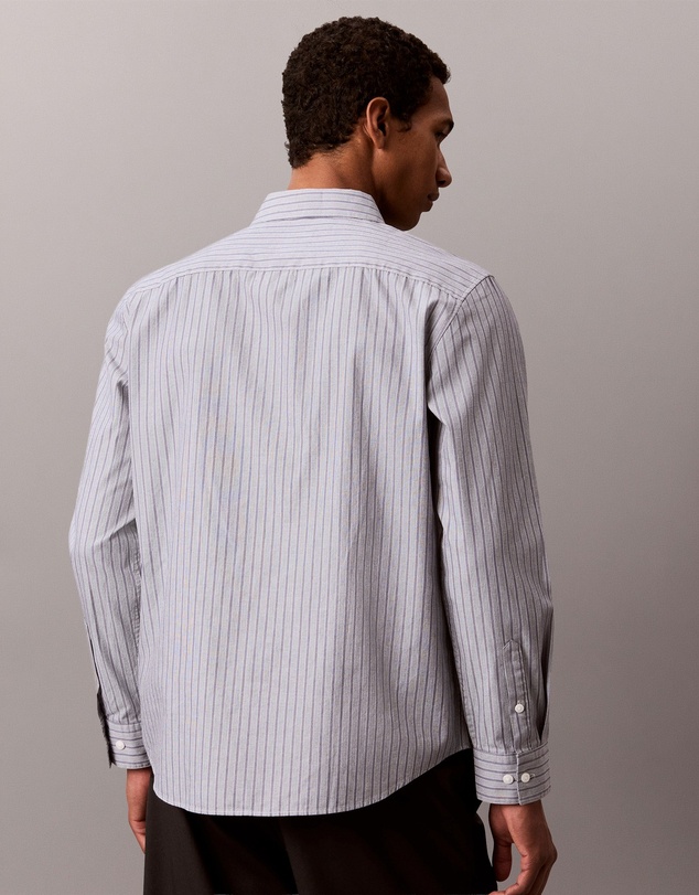 Calvin Klein - Cotton Poplin Stripe Classic Button-Down Shirt