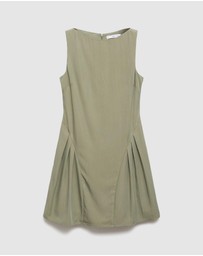 M.N.G - Boat-Neck Dress With Pleats