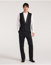 Calibre - Satin Lapel Waistcoat Black