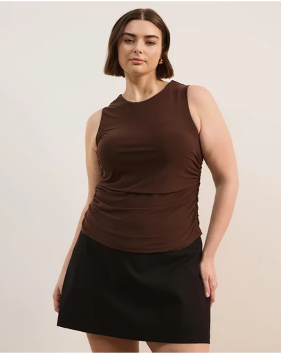 Atmos&Here Curvy - Evie Mesh Tank Top
